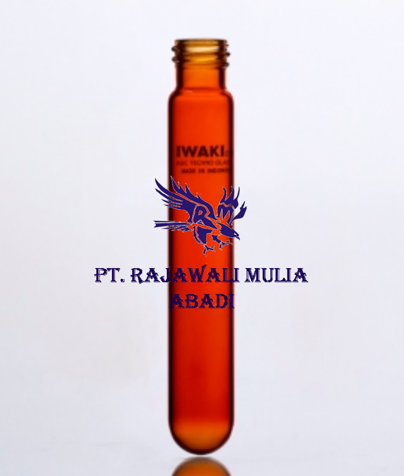 IWAKI Test Tube without Screw Cap, Amber